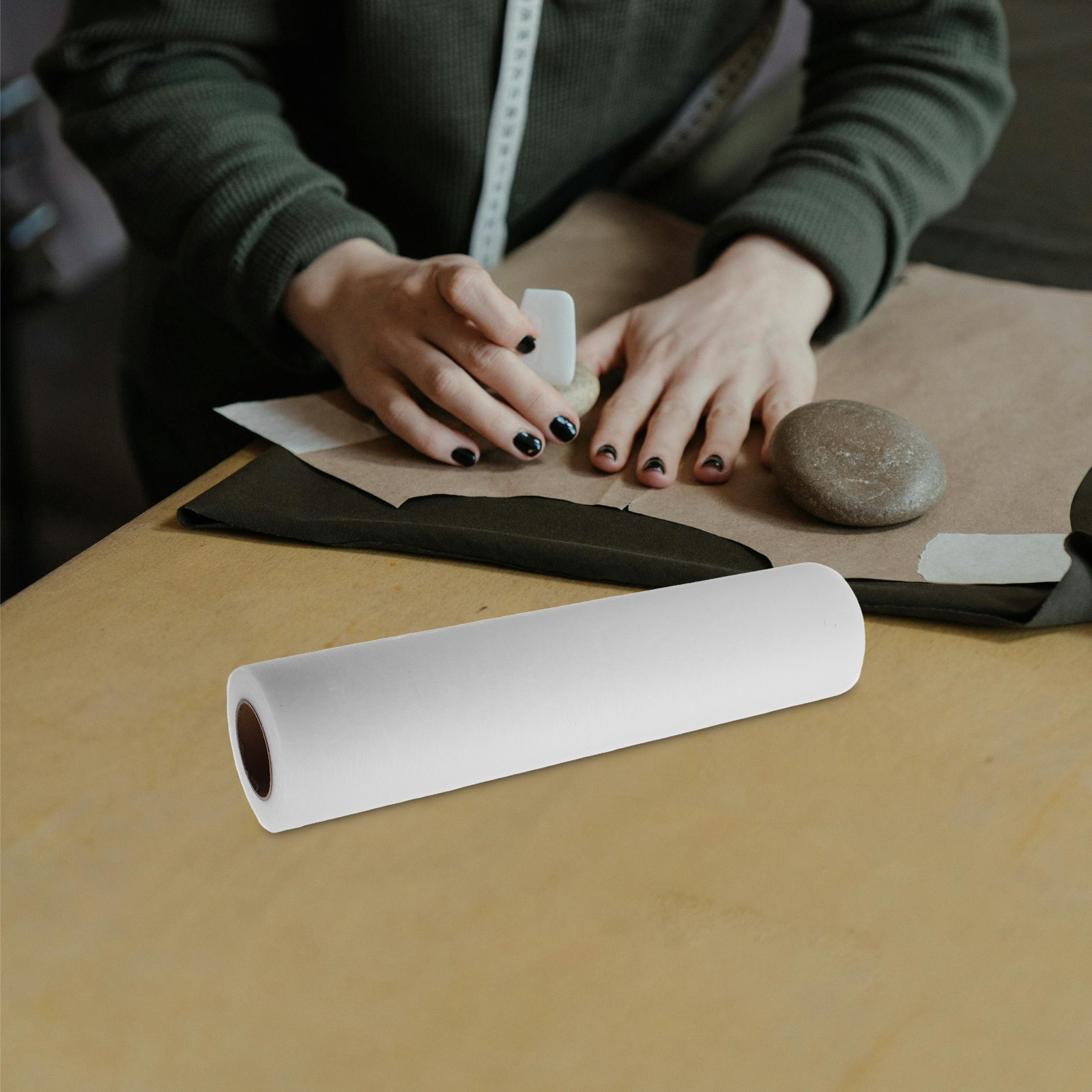 Interfacing Iron On - Double-Sided Fusible Interfacing White Non-Woven Sewing