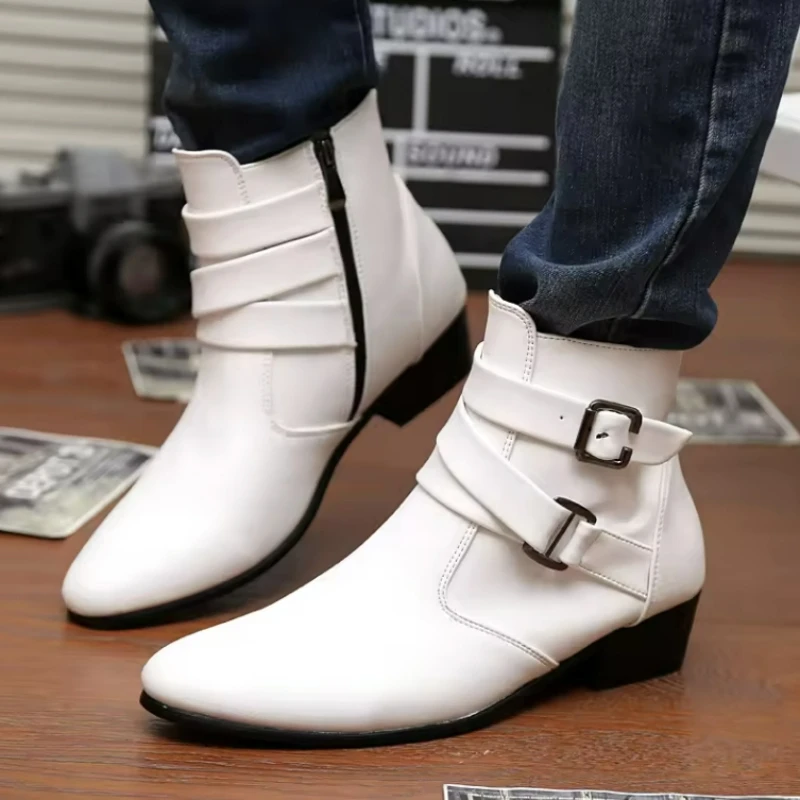 New Men's Boots Leather Chelse – обзор и цена Sewing Nylon