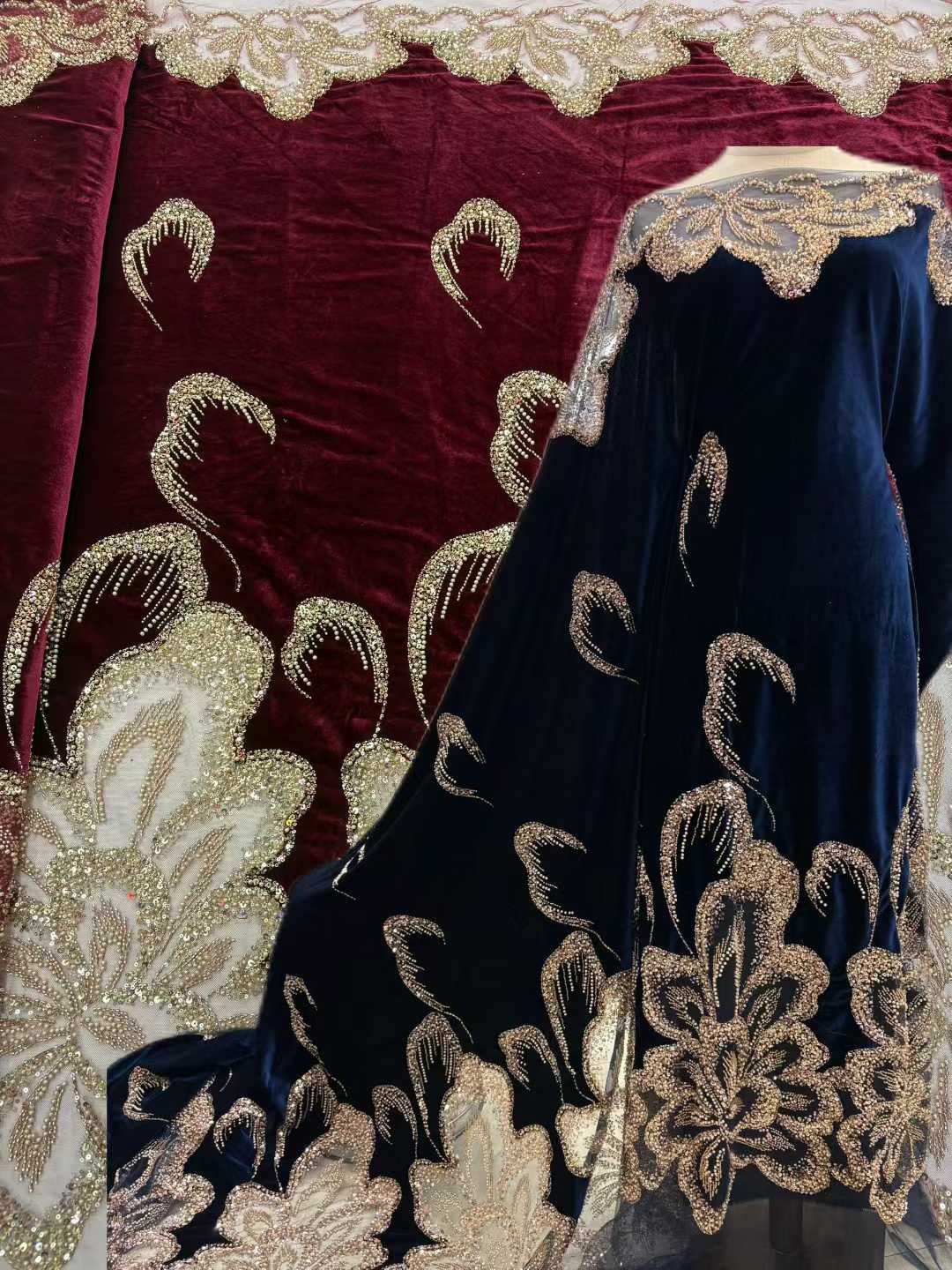 African Velvet Beaded Heavy La – обзор и цена Sewing Velvet Fabric