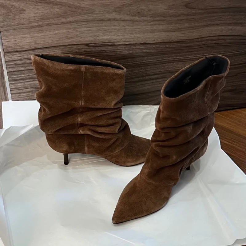 Women Stack Boot,Designer Poin – обзор и цена Sewing Nylon