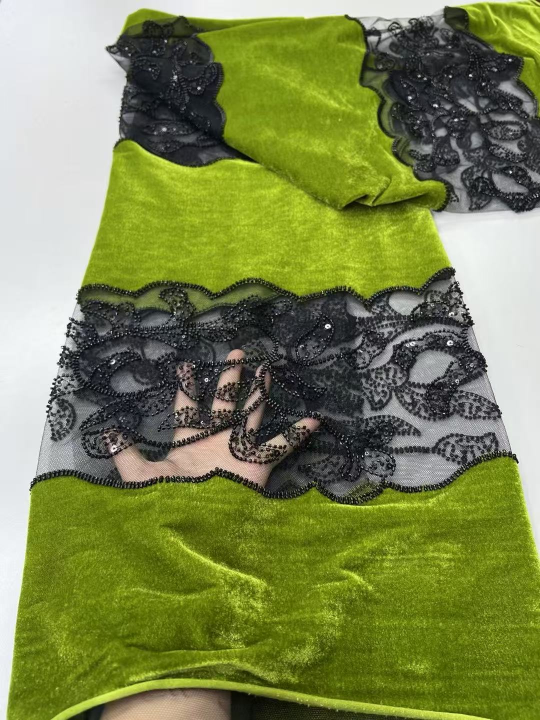 2025 New Design Luxury French  – обзор и цена Sewing Velvet Fabric