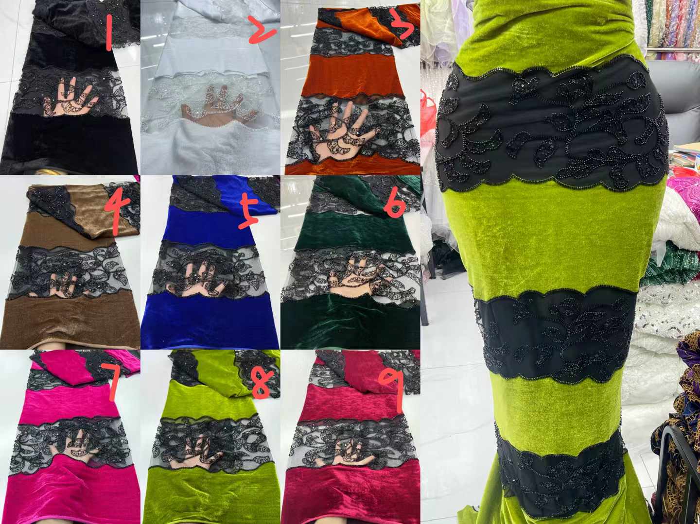 2025 New Design Luxury French  – обзор и цена Sewing Velvet Fabric