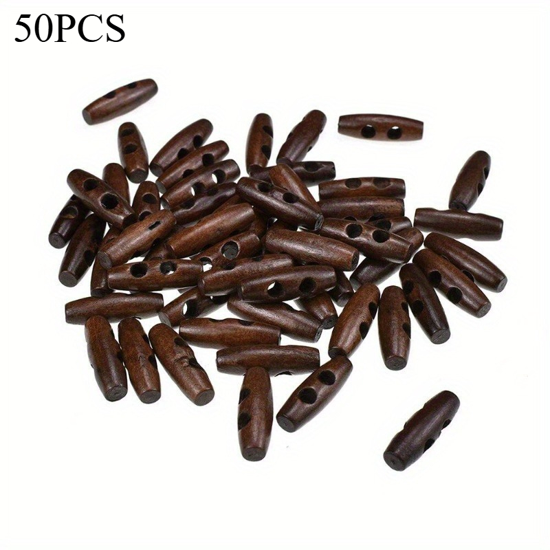 50pcs Recycled Wood Horn Toggl – обзор и цена Sewing Recycle