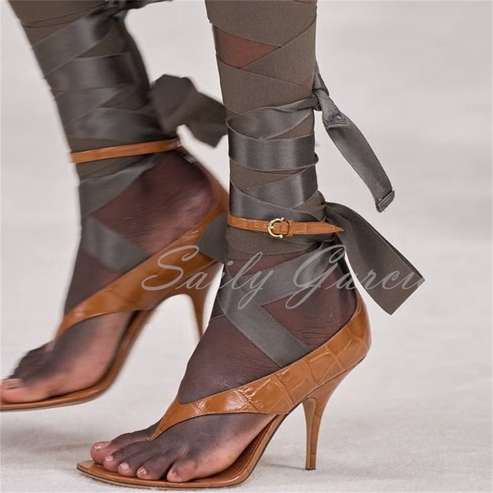 Brown Leather High Heel Flip F – обзор и цена Sewing Garment
